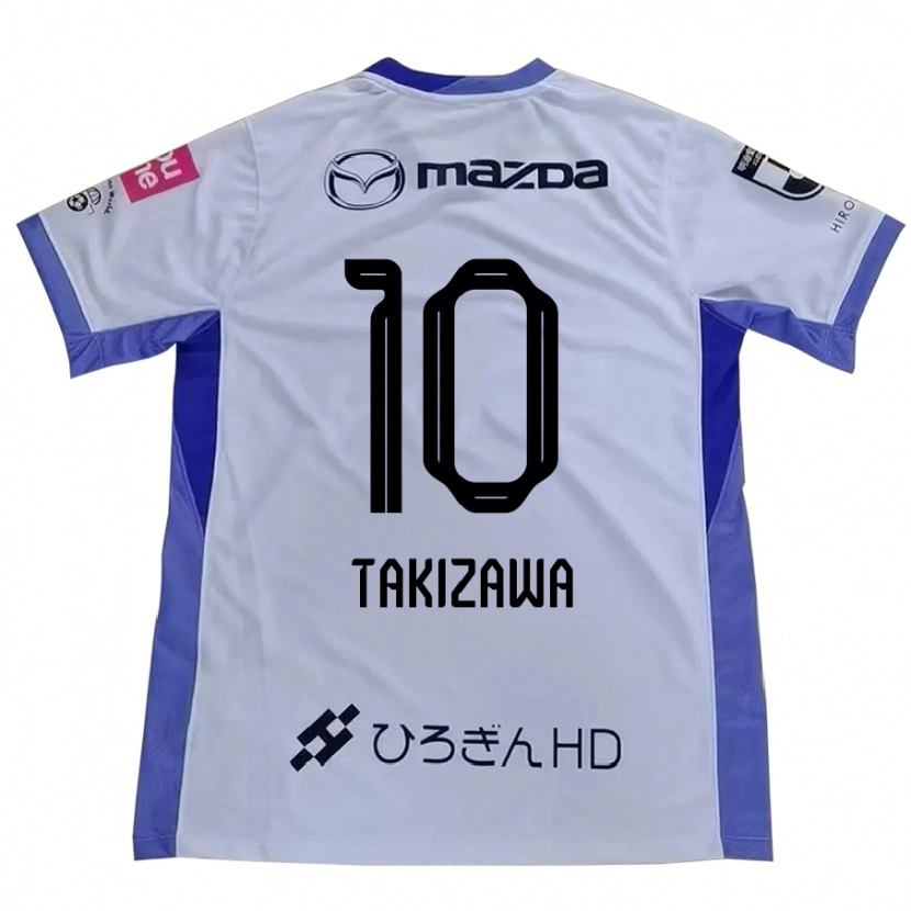 Danxen Uomo Maglia Chise Takizawa #10 Bianco Arancione Kit Gara Away 2025/26 Maglietta