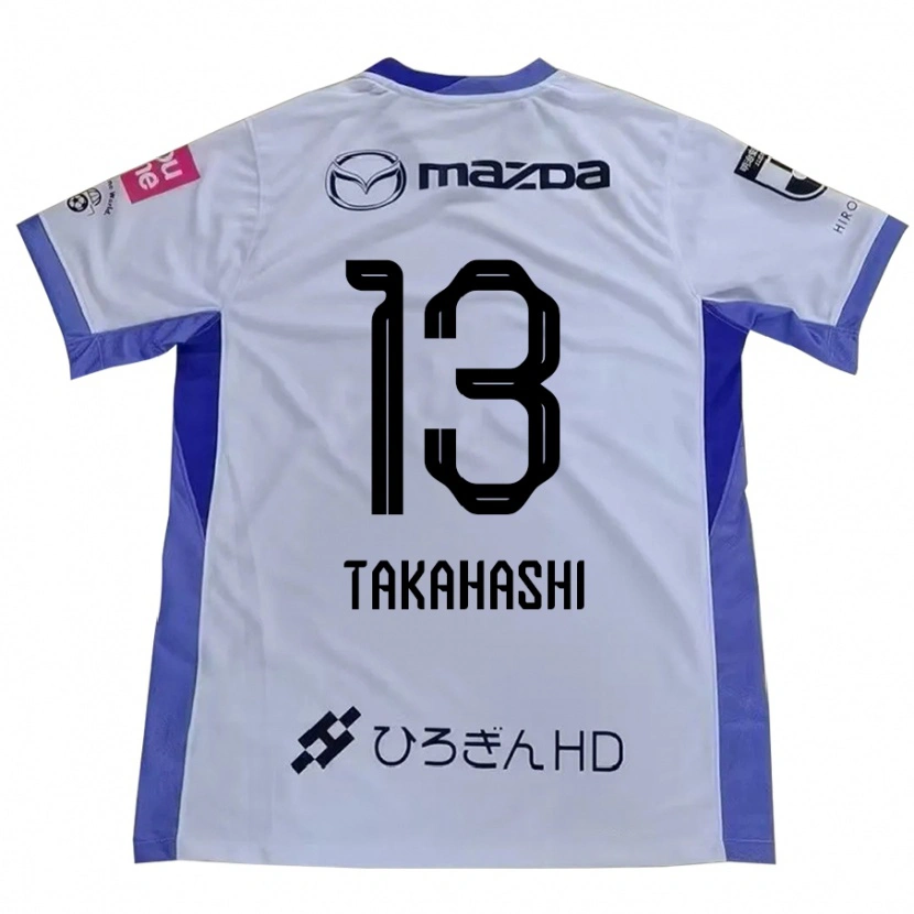 Danxen Uomo Maglia Miyuki Takahashi #13 Bianco Arancione Kit Gara Away 2025/26 Maglietta