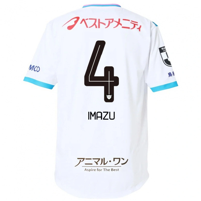 Danxen Uomo Maglia Yuta Imazu #4 Bianco Rosa Kit Gara Away 2025/26 Maglietta