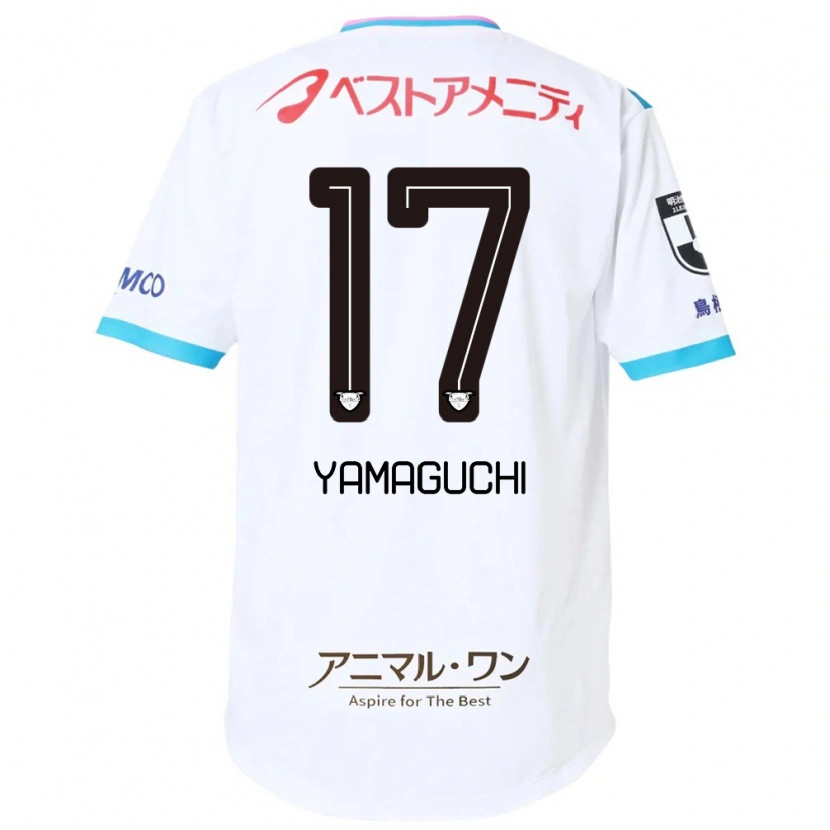 Danxen Uomo Maglia Hikaru Yamaguchi #17 Bianco Rosa Kit Gara Away 2025/26 Maglietta