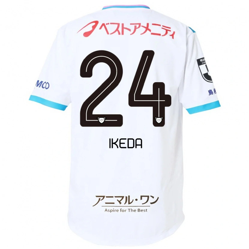 Danxen Uomo Maglia Tokia Ikeda #24 Bianco Rosa Kit Gara Away 2025/26 Maglietta