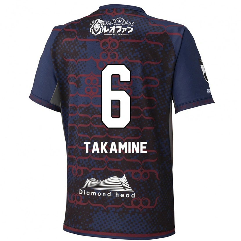 Danxen Uomo Maglia Tomoki Takamine #6 Blu Rosso Kit Gara Away 2025/26 Maglietta