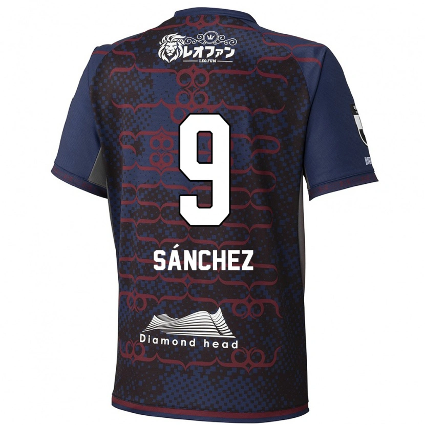 Danxen Uomo Maglia Jordi Sánchez #9 Blu Rosso Kit Gara Away 2025/26 Maglietta