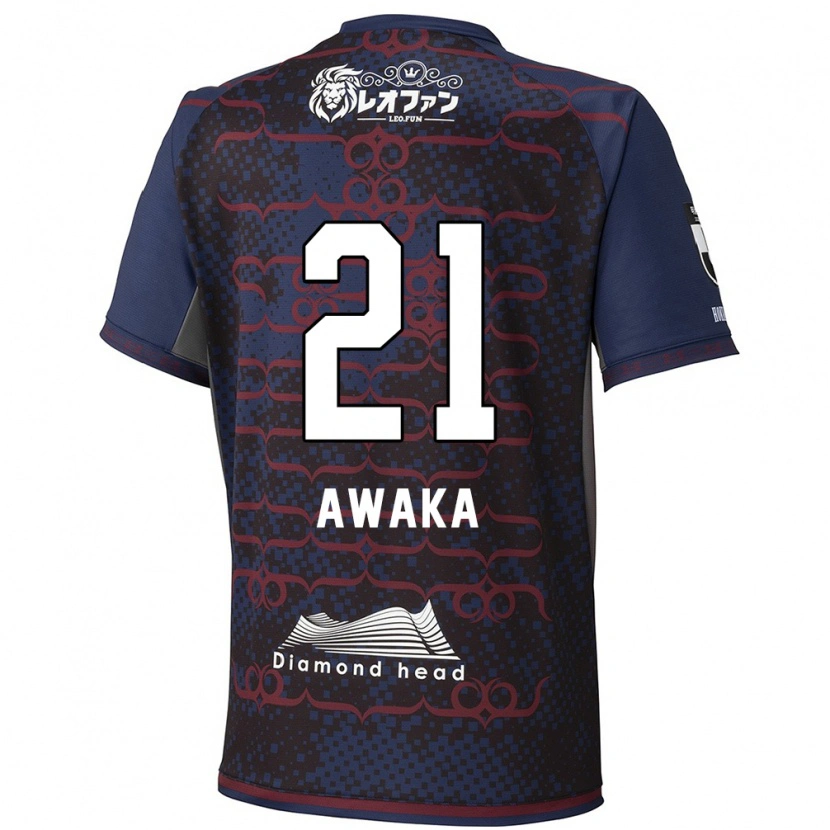 Danxen Uomo Maglia Shunta Awaka #21 Blu Rosso Kit Gara Away 2025/26 Maglietta