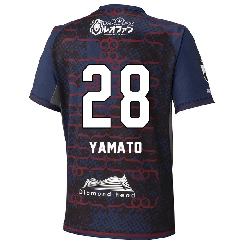 Danxen Uomo Maglia Yamato Okada #28 Blu Rosso Kit Gara Away 2025/26 Maglietta