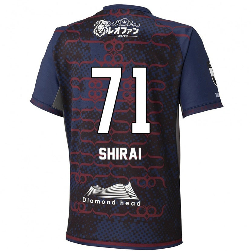 Danxen Uomo Maglia Haruto Shirai #71 Blu Rosso Kit Gara Away 2025/26 Maglietta