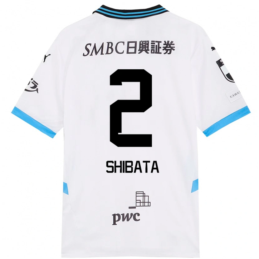 Danxen Uomo Maglia Shotaro Shibata #2 Bianco Azzurro Cielo Kit Gara Away 2025/26 Maglietta