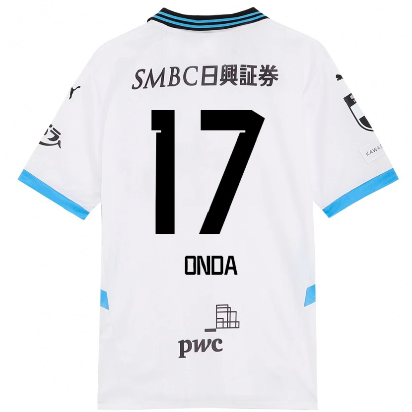 Danxen Uomo Maglia Yutaro Onda #17 Bianco Azzurro Cielo Kit Gara Away 2025/26 Maglietta