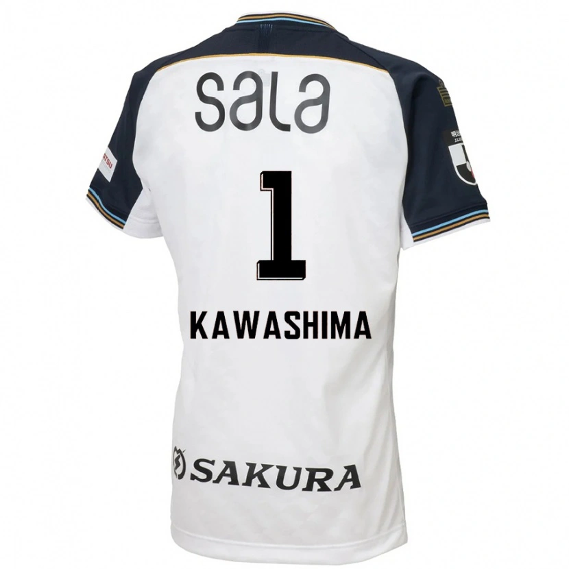 Danxen Uomo Maglia Eiji Kawashima #1 Bianco Nero Kit Gara Away 2025/26 Maglietta