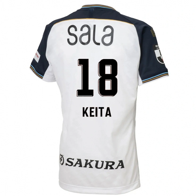 Danxen Uomo Maglia Keita Takahata #18 Bianco Nero Kit Gara Away 2025/26 Maglietta