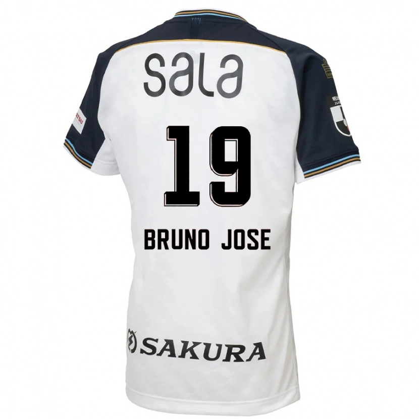 Danxen Uomo Maglia Bruno José #19 Bianco Nero Kit Gara Away 2025/26 Maglietta