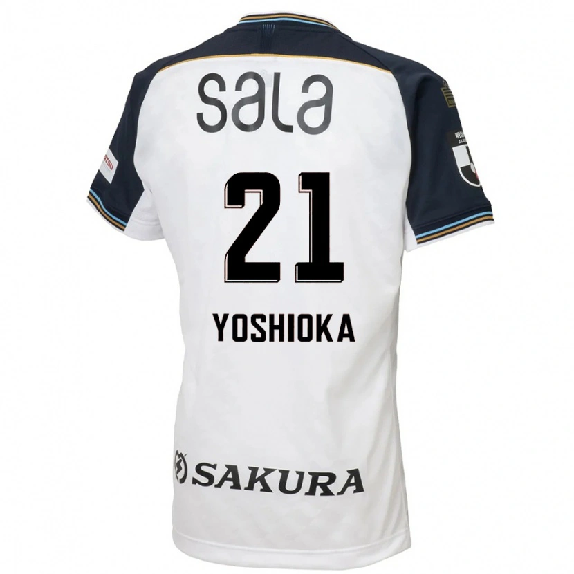 Danxen Uomo Maglia Kanta Yoshioka #21 Bianco Nero Kit Gara Away 2025/26 Maglietta