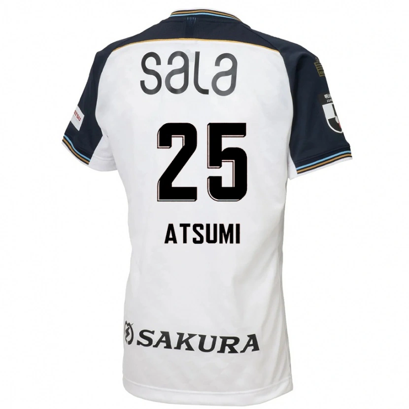 Danxen Uomo Maglia Keita Atsumi #25 Bianco Nero Kit Gara Away 2025/26 Maglietta