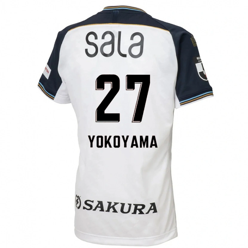 Danxen Uomo Maglia Kota Yokoyama #27 Bianco Nero Kit Gara Away 2025/26 Maglietta