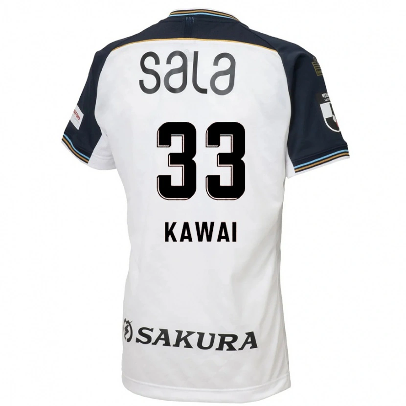 Danxen Uomo Maglia Tokumo Kawai #33 Bianco Nero Kit Gara Away 2025/26 Maglietta