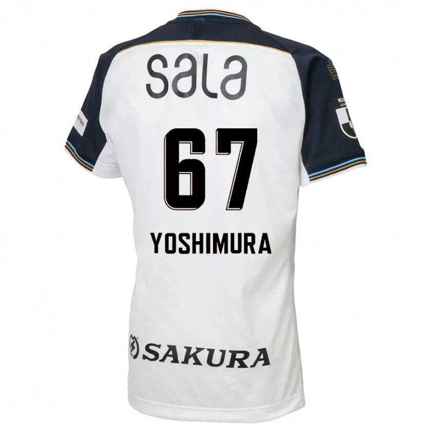 Danxen Uomo Maglia Ryusei Yoshimura #67 Bianco Nero Kit Gara Away 2025/26 Maglietta