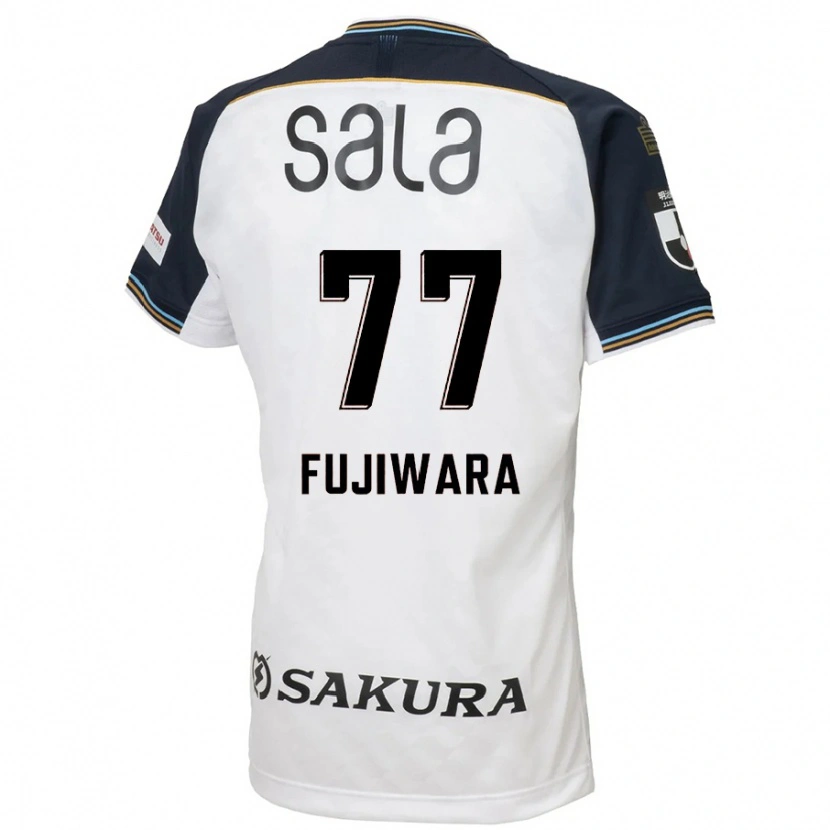 Danxen Uomo Maglia Kensuke Fujiwara #77 Bianco Nero Kit Gara Away 2025/26 Maglietta