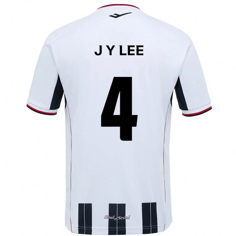 Danxen Uomo Maglia Young-Jun Lee #4 Bianco Nero Kit Gara Away 2025/26 Maglietta