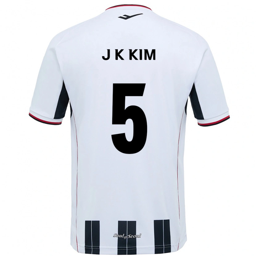 Danxen Uomo Maglia Jae-Kang Kim #5 Bianco Nero Kit Gara Away 2025/26 Maglietta