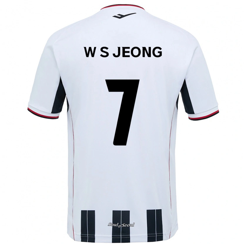 Danxen Uomo Maglia Seung-Won Jeong #7 Bianco Nero Kit Gara Away 2025/26 Maglietta