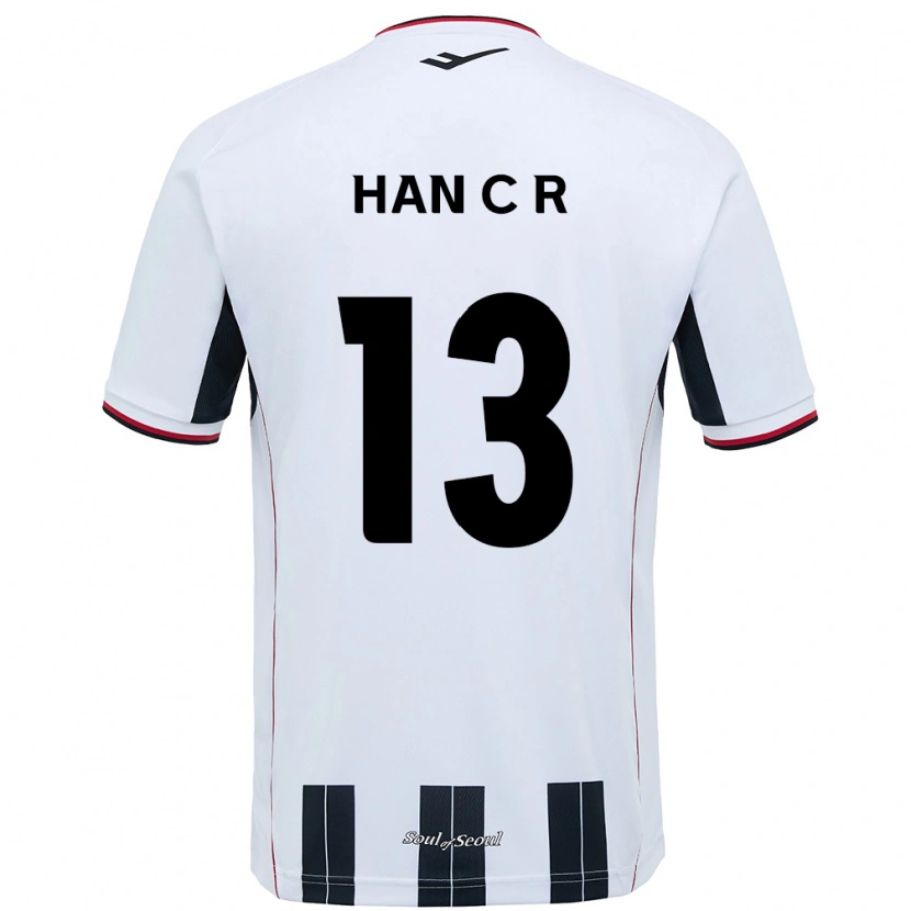 Danxen Uomo Maglia Han Chae-Rin #13 Bianco Nero Kit Gara Away 2025/26 Maglietta