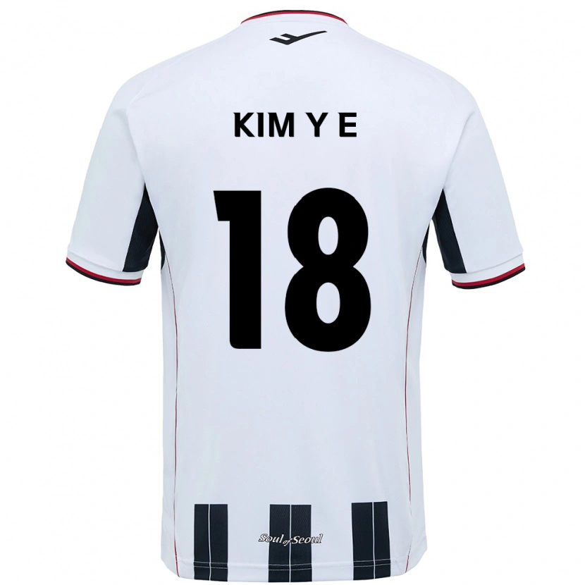 Danxen Uomo Maglia Kim Young-Eun #18 Bianco Nero Kit Gara Away 2025/26 Maglietta