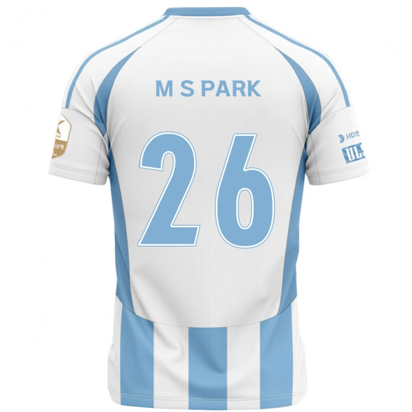 Danxen Uomo Maglia Min-Seo Park #26 Bianco Azzurro Cielo Kit Gara Away 2025/26 Maglietta