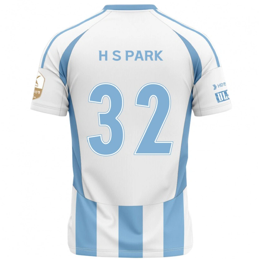 Danxen Uomo Maglia Sung-Hyun Park #32 Bianco Azzurro Cielo Kit Gara Away 2025/26 Maglietta