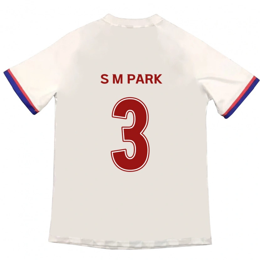 Danxen Uomo Maglia Min-Seo Park #3 Bianco Sporco Rosso Kit Gara Away 2025/26 Maglietta