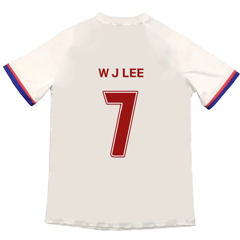 Danxen Uomo Maglia Jae-Won Lee #7 Bianco Sporco Rosso Kit Gara Away 2025/26 Maglietta