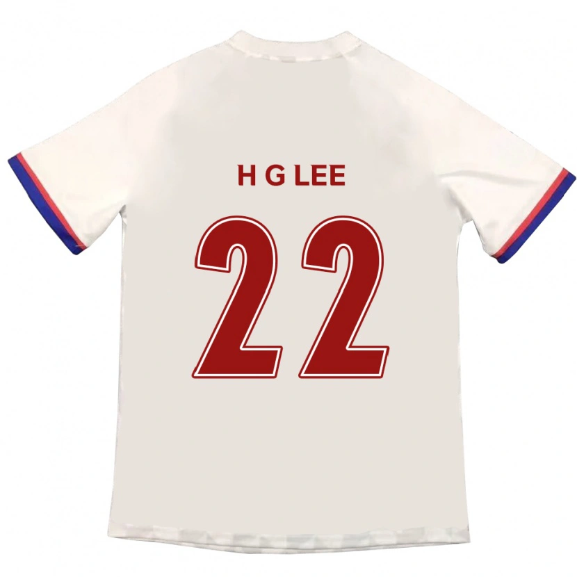 Danxen Uomo Maglia Gwang-Hyeok Lee #22 Bianco Sporco Rosso Kit Gara Away 2025/26 Maglietta