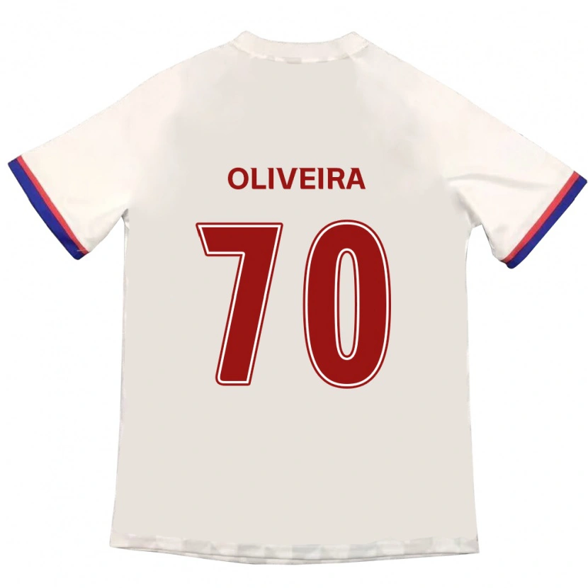 Danxen Uomo Maglia Anderson Oliveira #70 Bianco Sporco Rosso Kit Gara Away 2025/26 Maglietta