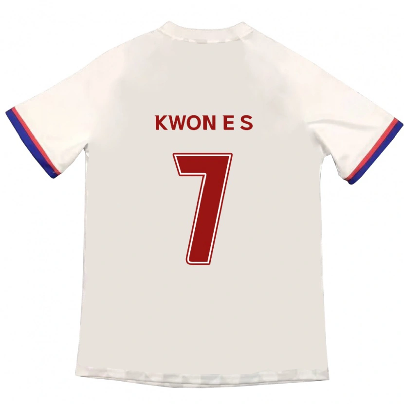 Danxen Uomo Maglia Kwon Eun-Som #7 Bianco Sporco Rosso Kit Gara Away 2025/26 Maglietta
