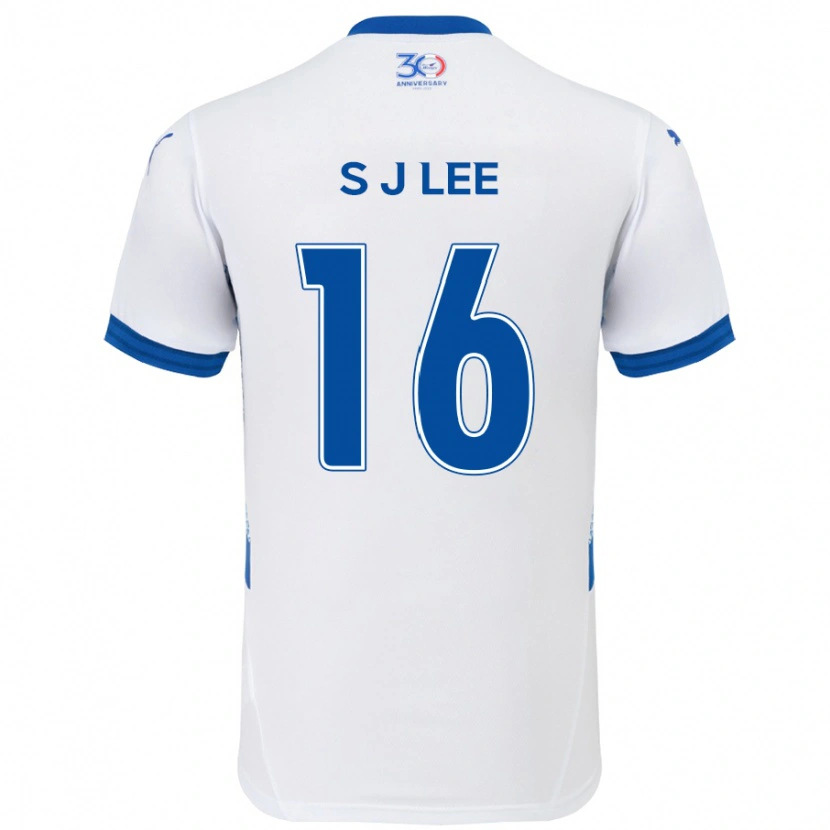 Danxen Uomo Maglia Jong-Sung Lee #16 Bianco Blu Royal Kit Gara Away 2025/26 Maglietta