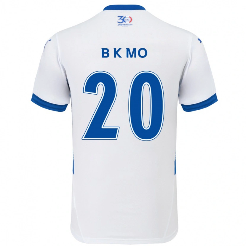 Danxen Uomo Maglia Kyung-Bin Mo #20 Bianco Blu Royal Kit Gara Away 2025/26 Maglietta