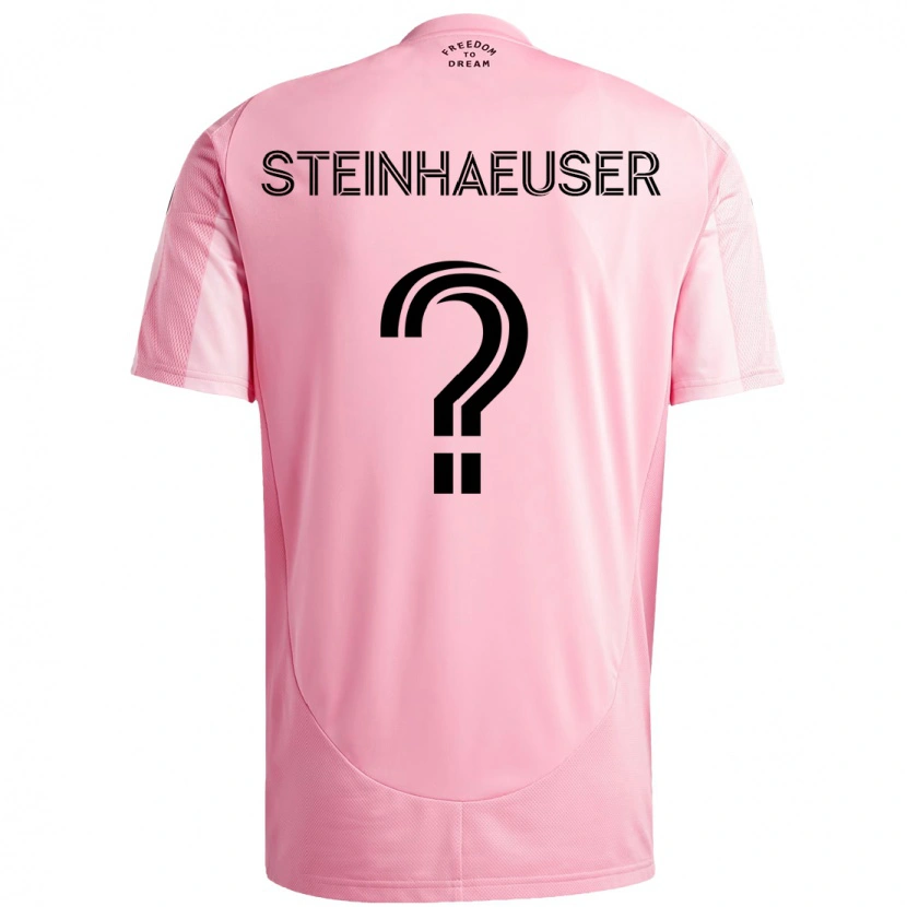 Danxen Donna Maglia Marcus Steinhaeuser #0 Rosa Nero Kit Gara Home 2025/26 Maglietta