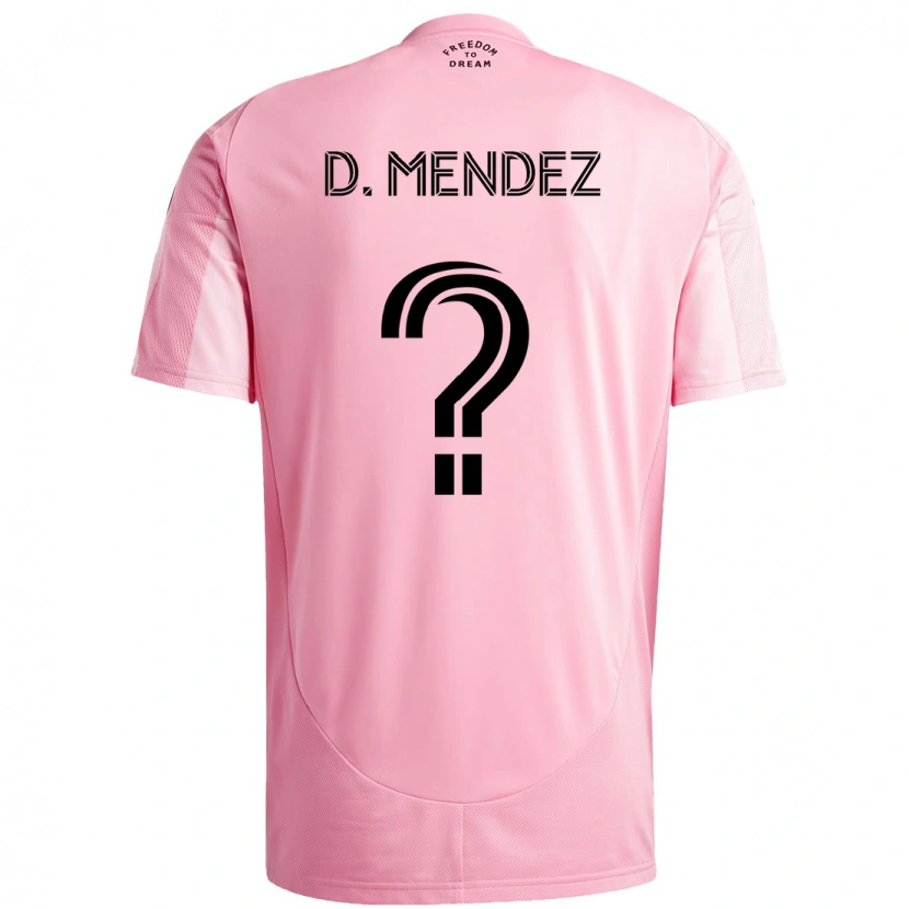 Danxen Donna Maglia Dylan Mendez #0 Rosa Nero Kit Gara Home 2025/26 Maglietta
