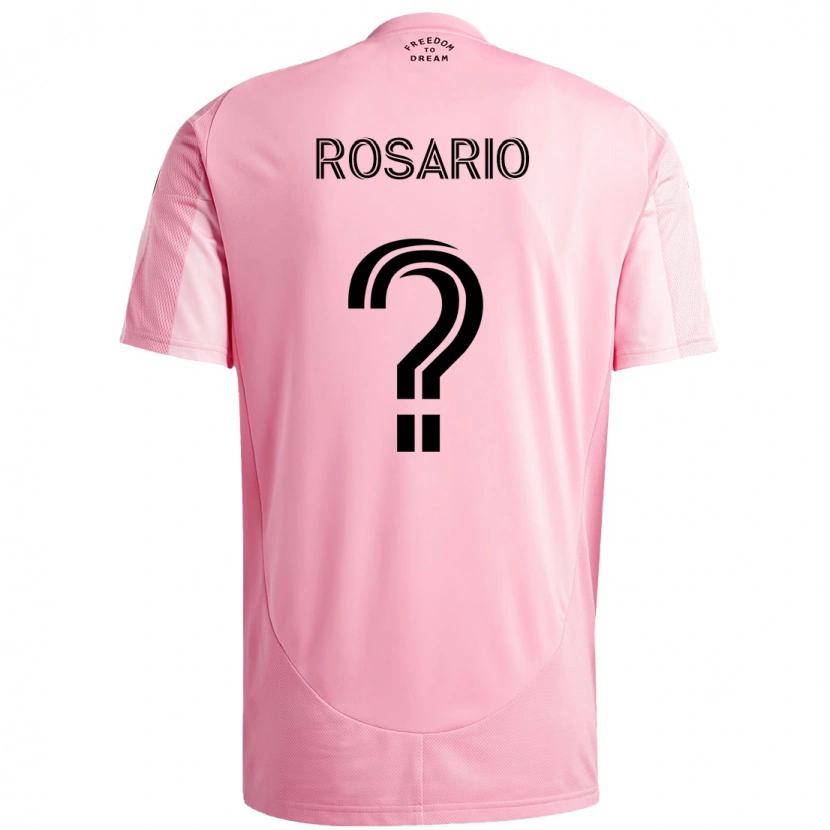 Danxen Donna Maglia Adrian Rosario #0 Rosa Nero Kit Gara Home 2025/26 Maglietta