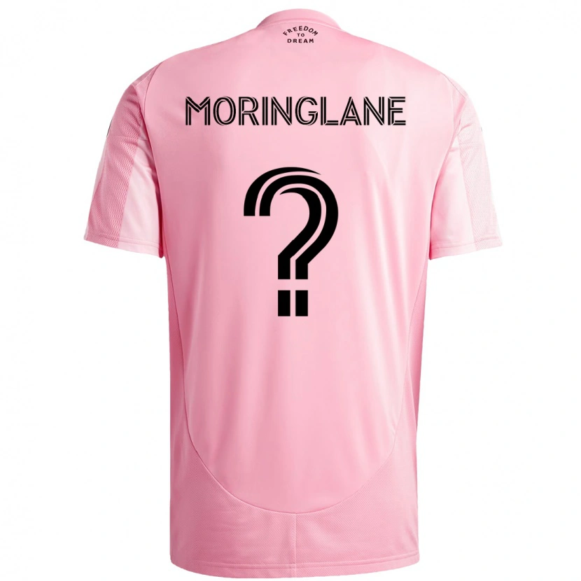 Danxen Donna Maglia Luis Moringlane #0 Rosa Nero Kit Gara Home 2025/26 Maglietta