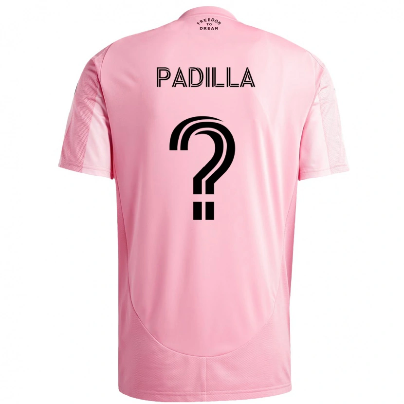 Danxen Donna Maglia Leandro Padilla #0 Rosa Nero Kit Gara Home 2025/26 Maglietta