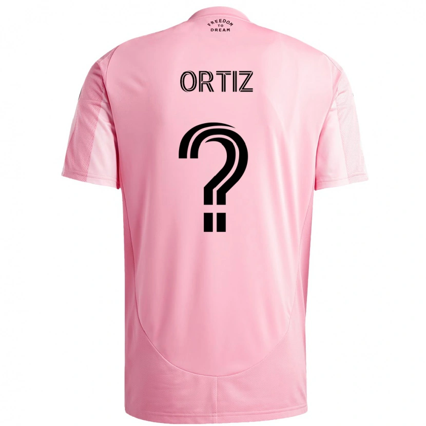 Danxen Donna Maglia Cristian Ortiz #0 Rosa Nero Kit Gara Home 2025/26 Maglietta