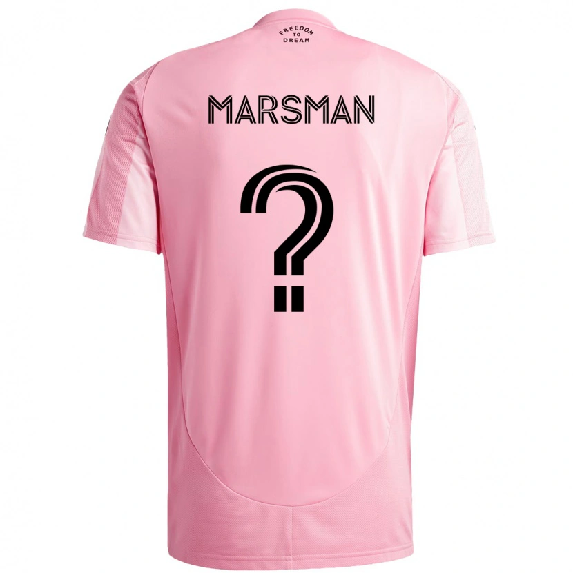 Danxen Donna Maglia Nick Marsman #0 Rosa Nero Kit Gara Home 2025/26 Maglietta