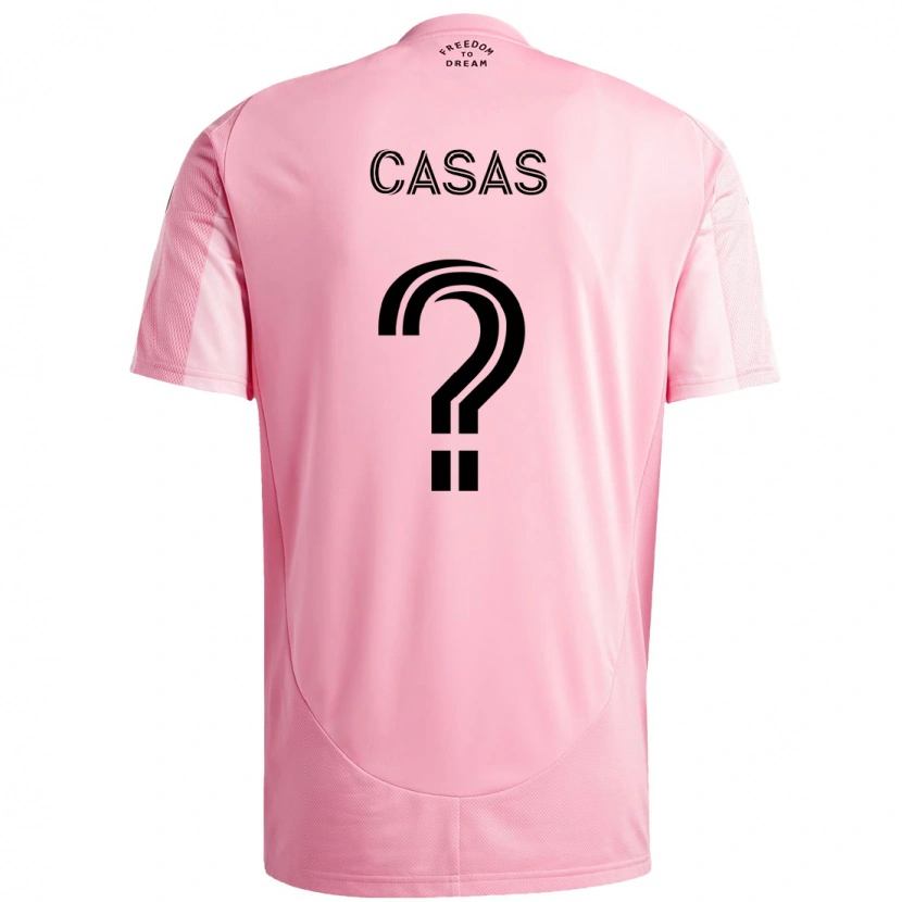 Danxen Donna Maglia André Casas #0 Rosa Nero Kit Gara Home 2025/26 Maglietta