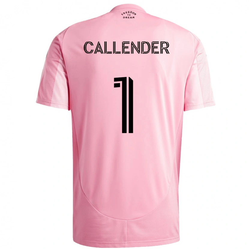 Danxen Donna Maglia Drake Callender #1 Rosa Nero Kit Gara Home 2025/26 Maglietta