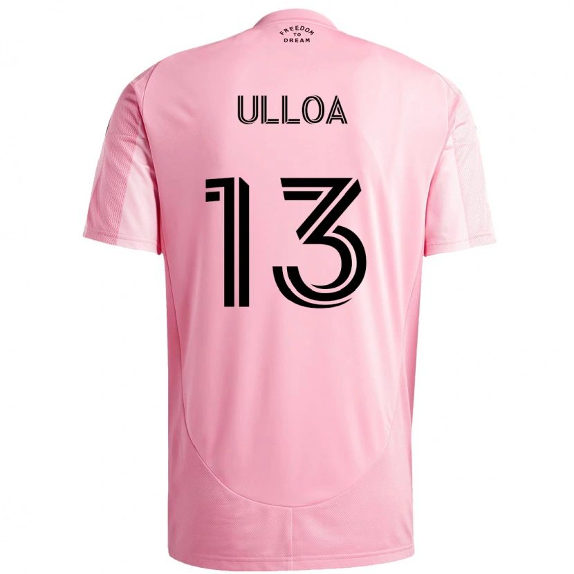 Danxen Donna Maglia Víctor Ulloa #13 Rosa Nero Kit Gara Home 2025/26 Maglietta