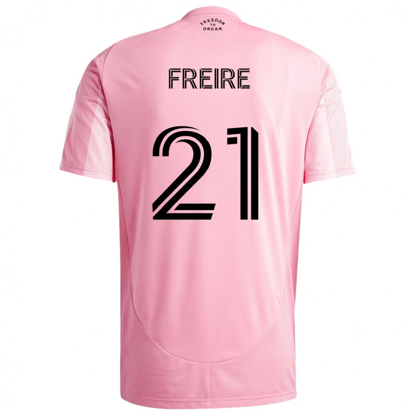 Danxen Donna Maglia Nicolas Freire #21 Rosa Nero Kit Gara Home 2025/26 Maglietta