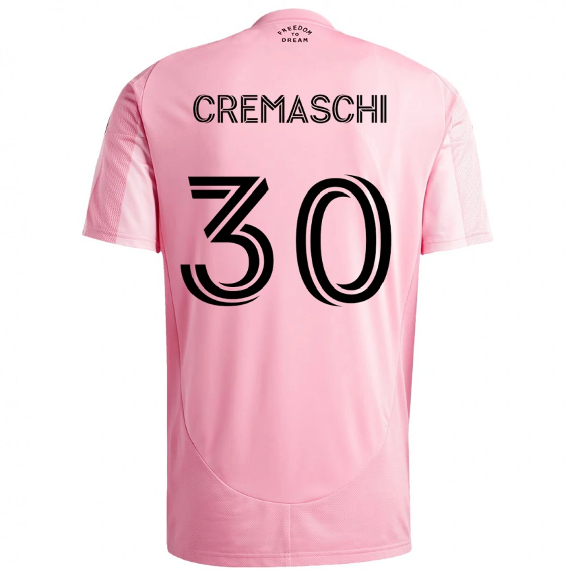 Danxen Donna Maglia Benja Cremaschi #30 Rosa Nero Kit Gara Home 2025/26 Maglietta
