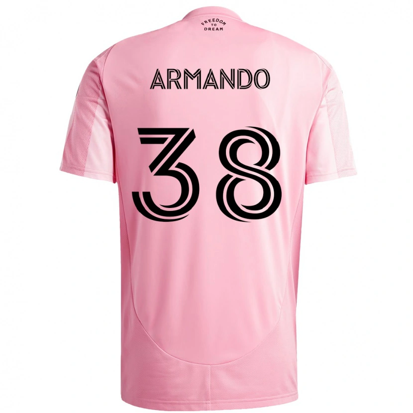 Danxen Donna Maglia Máximo Armando #38 Rosa Nero Kit Gara Home 2025/26 Maglietta