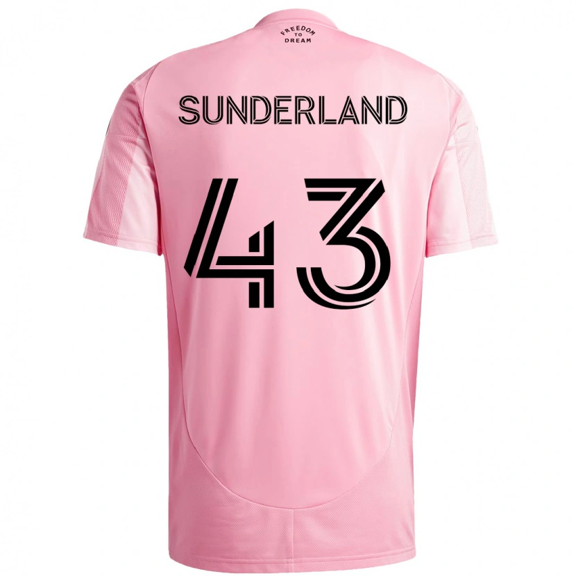 Danxen Donna Maglia Lawson Sunderland #43 Rosa Nero Kit Gara Home 2025/26 Maglietta