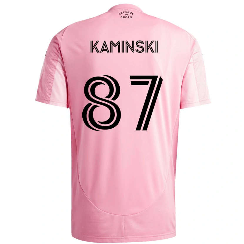 Danxen Donna Maglia Brett Kaminski #87 Rosa Nero Kit Gara Home 2025/26 Maglietta